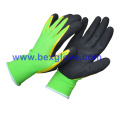 15gauge Nylon / Spandex Liner, revestimiento de nitrilo, guantes de seguridad de micro-espuma